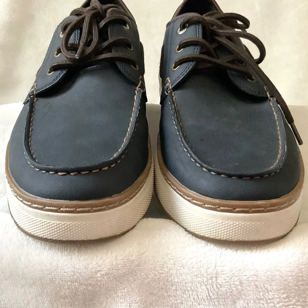 Navy SPERRY Men's Moc Neo Lace Up Boat Shoes Size 9